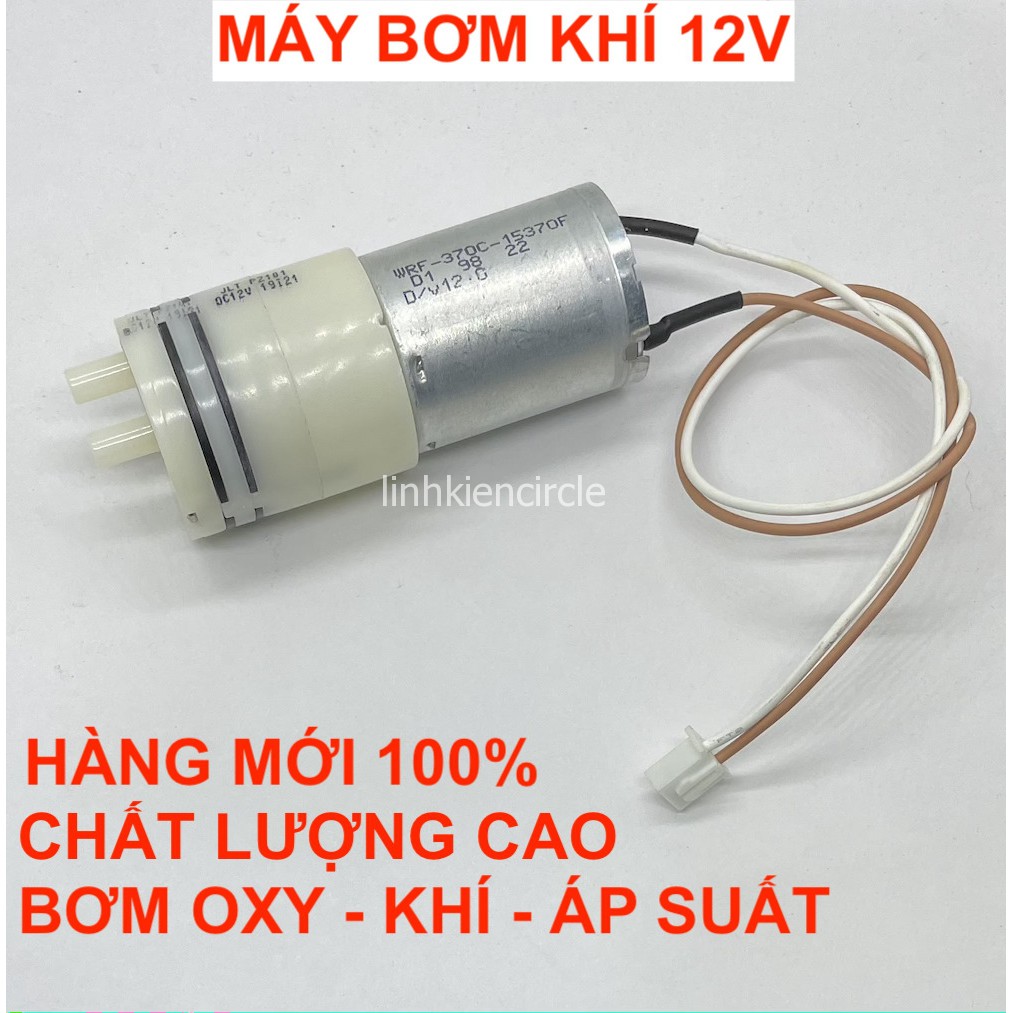 Máy bơm 370 DC không khí tự mồi 12V máy bơm không khí áp suất âm bơm oxy máy bơm màng - LK0364