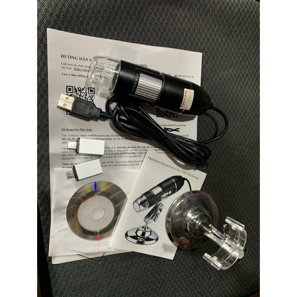 Kính hiển vi điện tử kết nối smartphone và máy tính phóng đại 1600x Digital. Hàng thanh lý