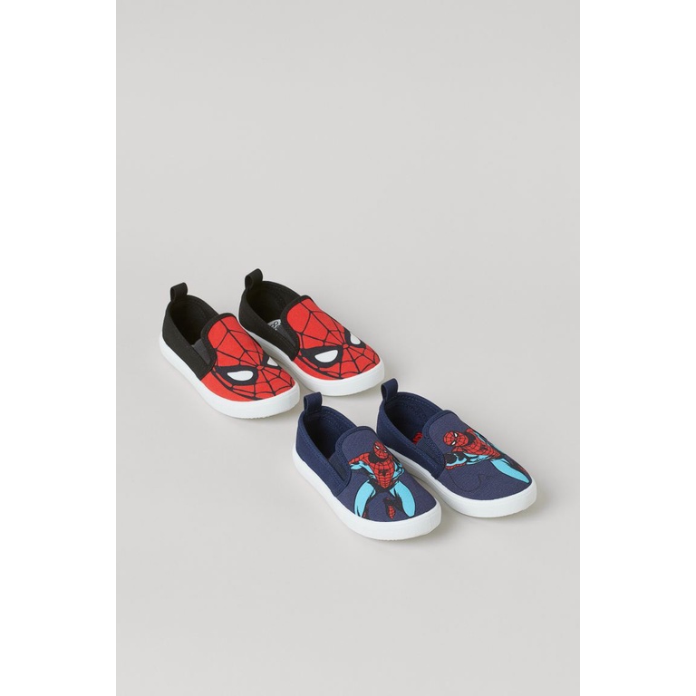 Set 2 đôi giày slip on spider man HM H&amp;M_hàng chính hãng authentic