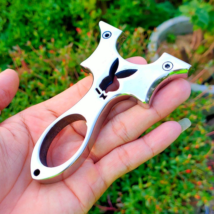 Ná cao su giá rẻ_ Ná Tai Thỏ Inox + 3 Bộ dây