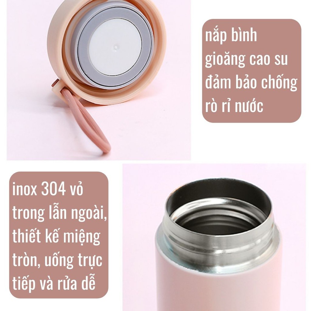 Bình giữ nhiệt thép không gỉ 270ml màu pastel