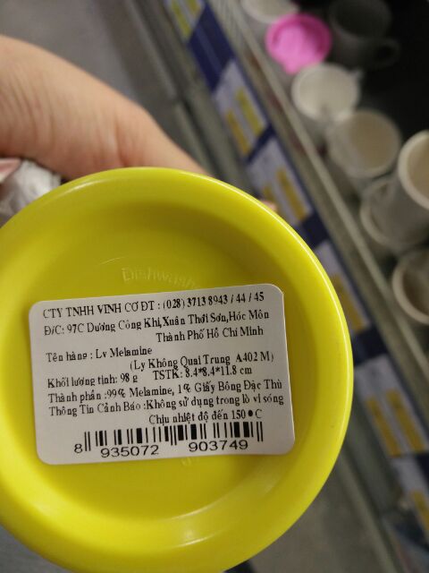 Ly không quai Melamine 8.4*8.4*11.8cm