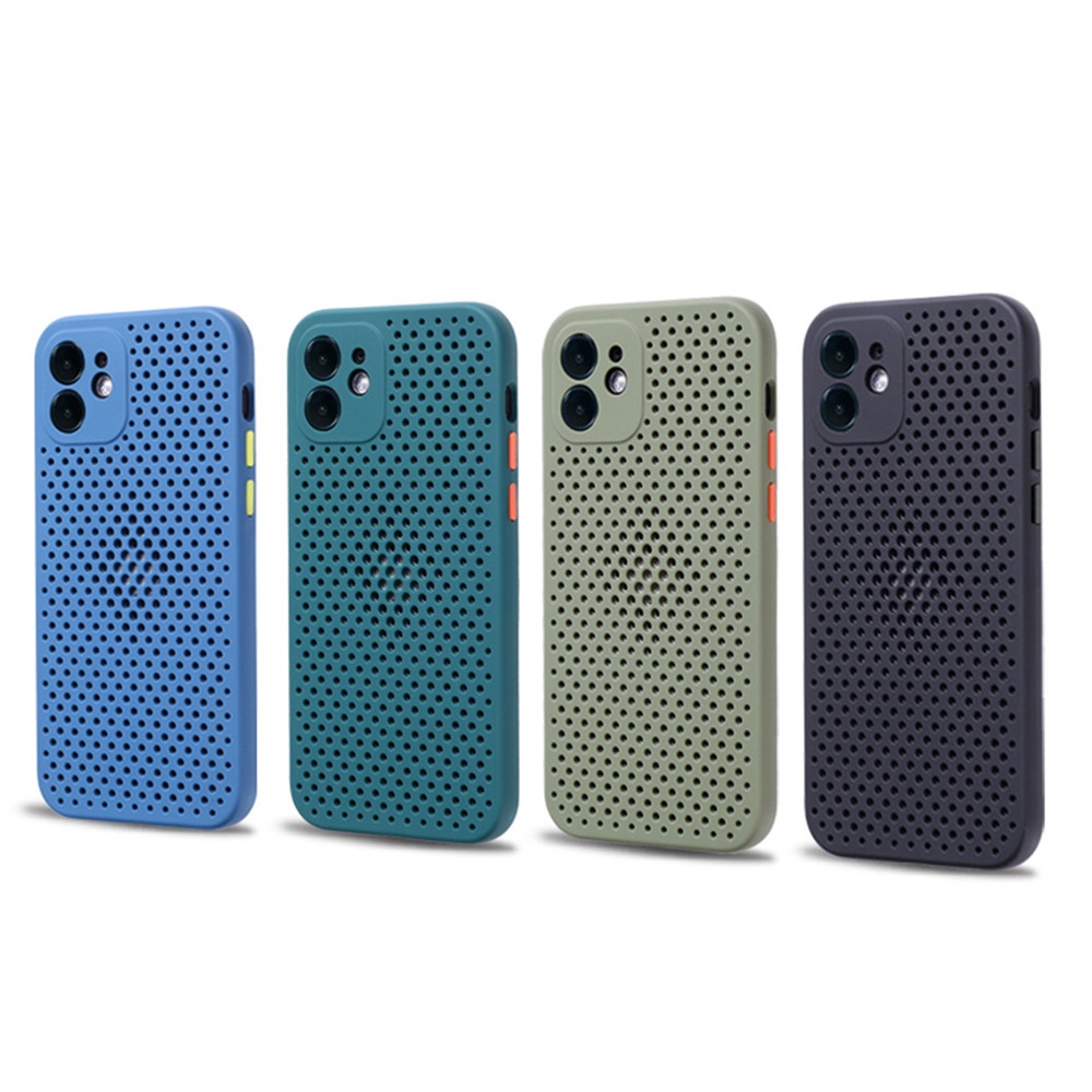 Ốp Điện Thoại Silicon Mềm Thiết Kế Tản Nhiệt Thoáng Khí Cho iPhone 11 Pro X XS Max XR 7 8 6S 6 Plus SE 2020