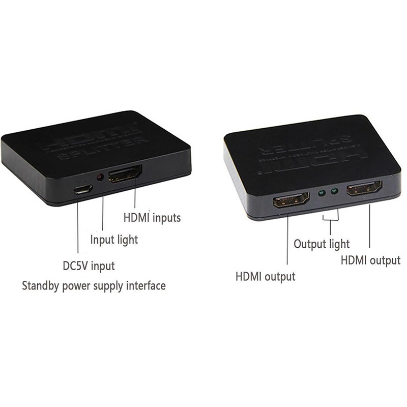 【Ready Stock】 Bộ chia HDCP 4K Bộ chia HDMI Full HD 1080p Bộ chuyển mạch chuyển đổi video 1X2 Tách 1 trong 2 đầu ra Bộ khuếch đại Màn hình kép cho HDTV DVD PS3 Xbox