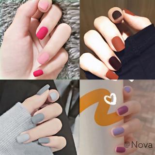 ❤Miếng Dán Móng Tay Giả Hai Màu Lì Hiệu Ứng Mờ Sành Điệu Nova