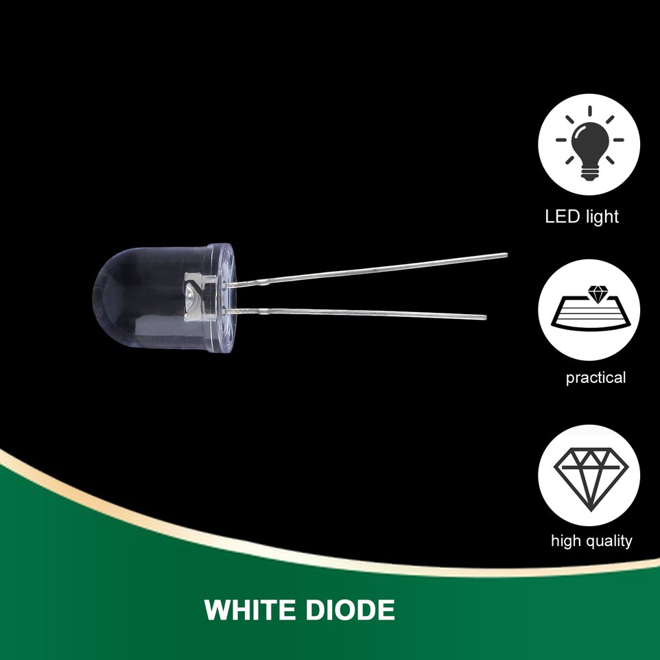 Bộ 20 chíp đèn LED siêu sáng kích thước 10mm 0.5W White 290,000MCD 40°