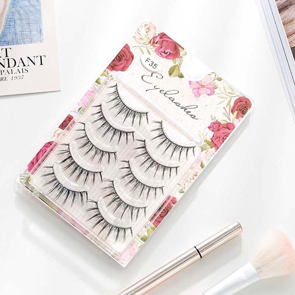 Bộ 5 Cặp Lông Mi Giả 3D Tự Nhiên Thời Trang Lâu Trôi