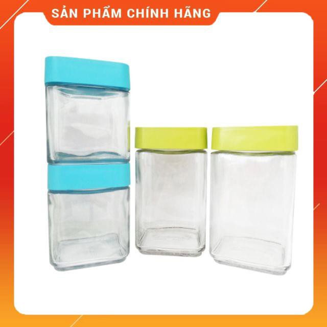 Hũ thủy tinh vuông nắp vặn GLASSLOCK IP605 | BigBuy360 - bigbuy360.vn
