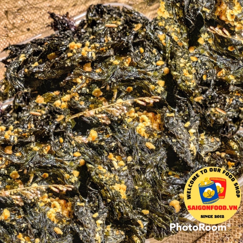 Rong Biển Cháy Tỏi Ăn Liền Loại Ngon [Ít Mè Ko Hôi Dầu Ko Pha Trộn] Hộp 170gr Nhà Làm 100% Thơm Giòn Đậm Vị | đồ ăn vặt