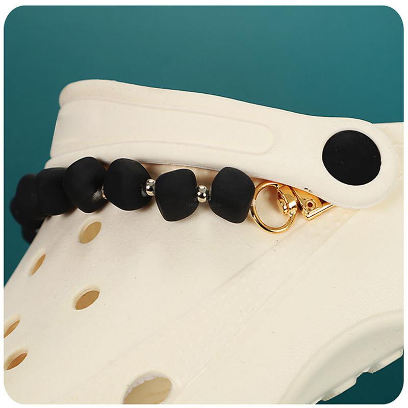 Phụ Kiện Dây Xích Kim Loại Đính Đá Hình Cá Sấu Trang Trí Giày Thể Thao Thiết Kế Mới DIY 1 pcs