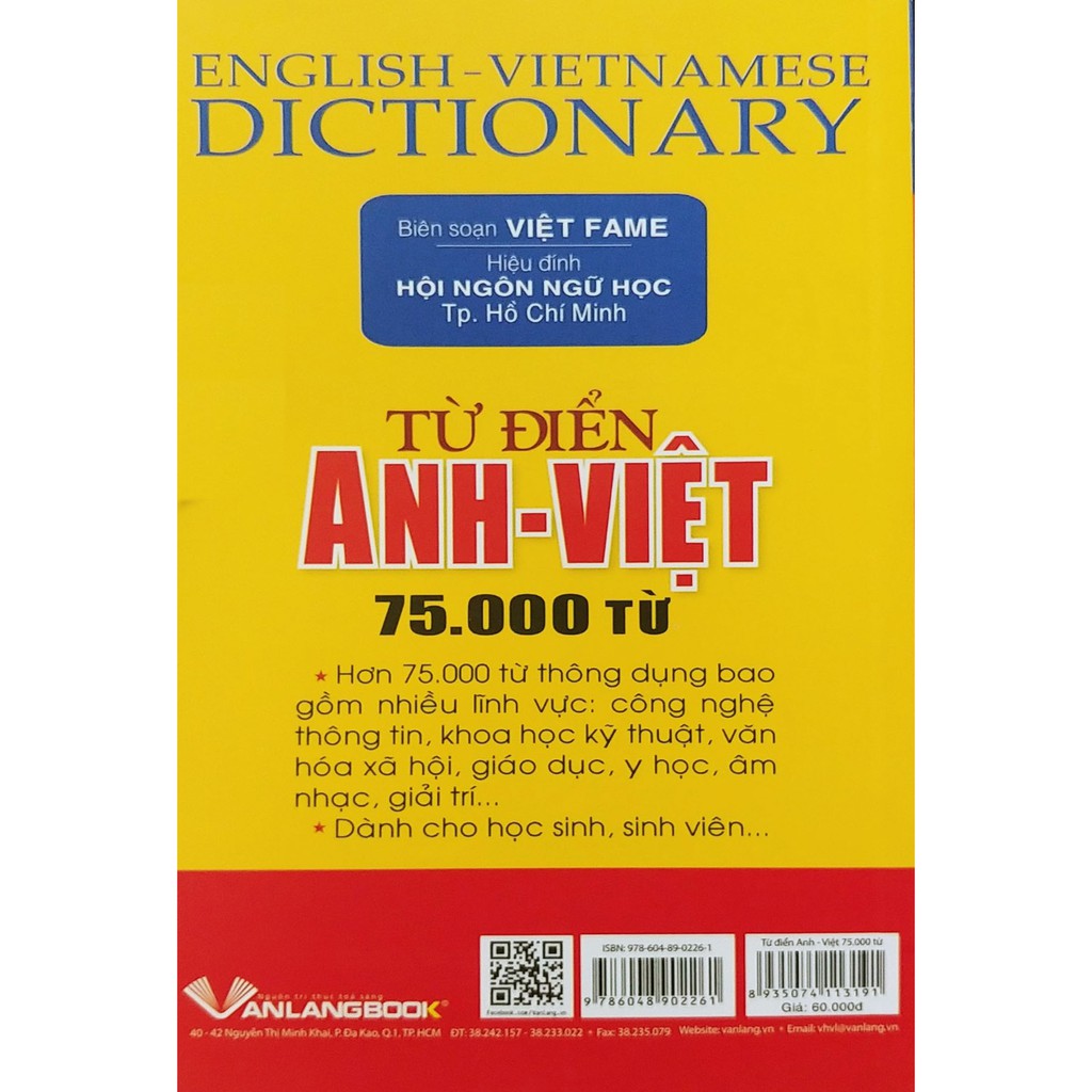 Sách - Từ Điển Anh Việt - 75000 Từ | BigBuy360 - bigbuy360.vn