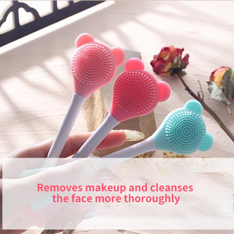 Cọ Đắp Mặt Nạ silicone Hai Đầu Đa Năng Hình Gấu JP1