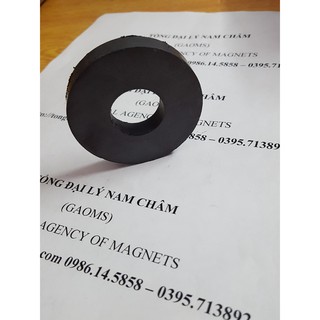 Nam châm Ferrite 70x10mm lỗ 32mm