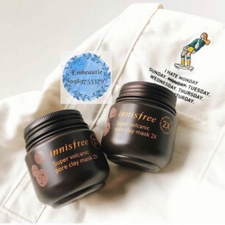 Mặt nạ đất sét chiết xuất tro núi lửa Innisfree Super Volcanic Pore Clay Mask