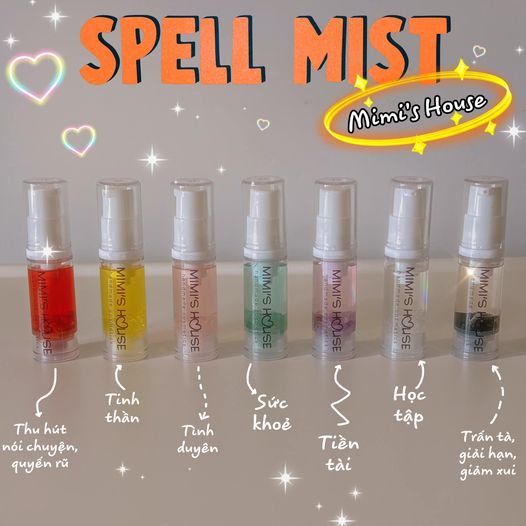 SPELL MIST ĐÁ PHONG THUỶ - NƯỚC HOA TÓC VÀ BODY PHONG THUỶ