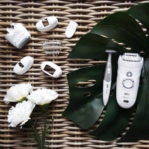 Máy nhổ lông Braun 7561 Silk-épil Legs, body & face wet & dry - Tẩy lông nhanh chóng, dùng được trong nước | BigBuy360 - bigbuy360.vn