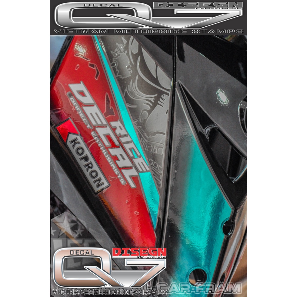 Tem Rời Sirius 110 SAMURAI XANH ĐEN