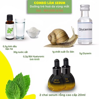 Combo Tự Làm Serum Trẻ Hóa Da Vùng Mắt