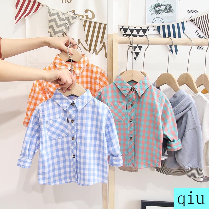 Áo Sơ Mi Cotton Tay Dài Thời Trang Dành Cho Bé Trai