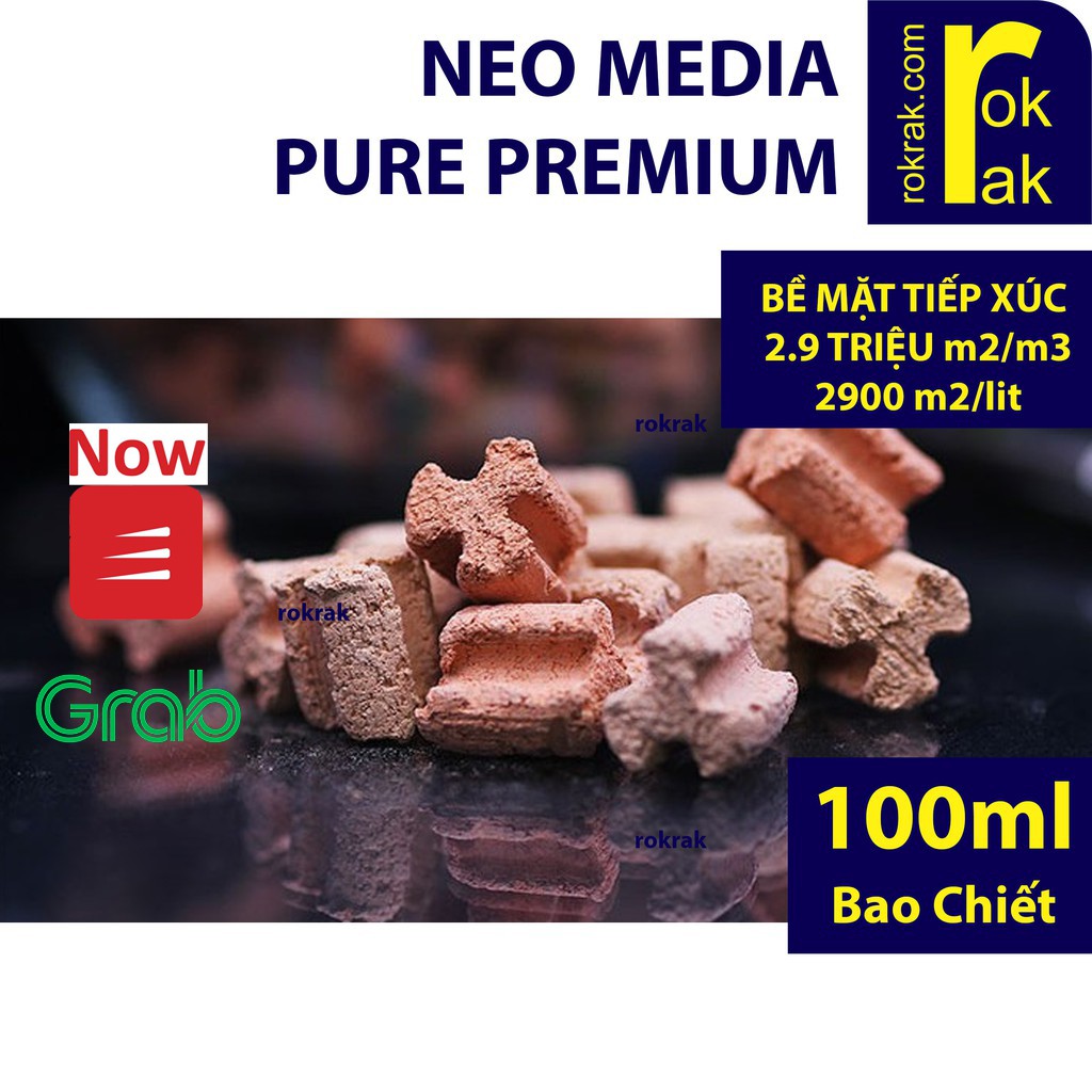Vật liệu lọc Neo Media - Pure Premium 100ml bao nhỏ cho bể thủy sinh hồ cá