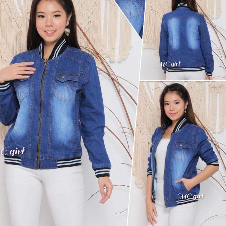 ♪ Mc girl - Áo Khoác Jeans Denim Cao Cấp/ Áo Khoác Bóng Chày/ Áo Khoác Jean Eo Cao Cao Cấp Dành Cho Nữ ☁