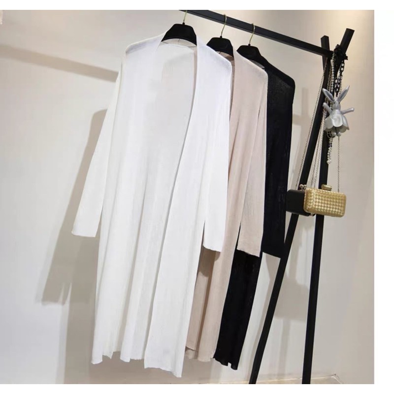Cardigan len mỏng, dáng dài (có ảnh thật)