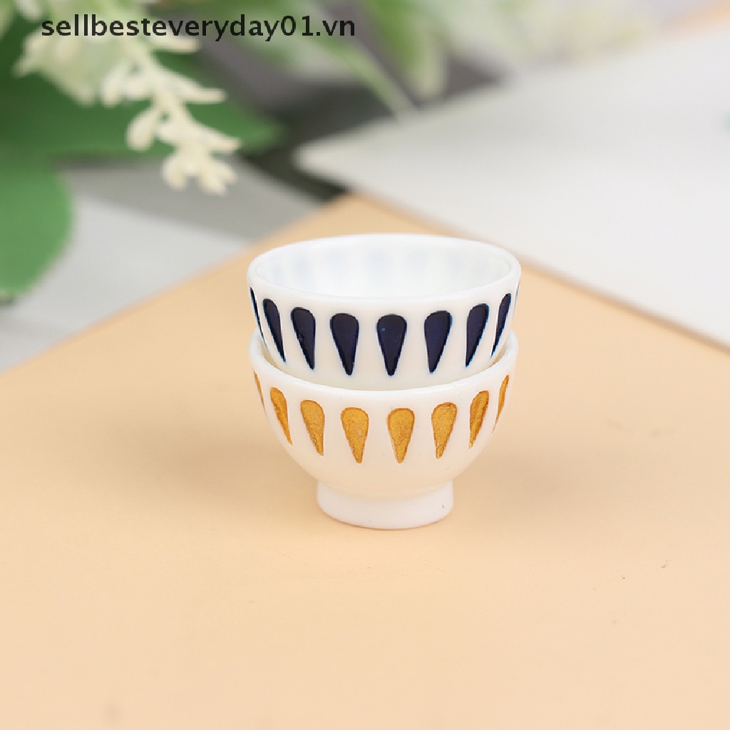 Set 4 Chén Dĩa Tỉ Lệ 1 / 12 Xinh Xắn Cho Nhà Búp Bê
