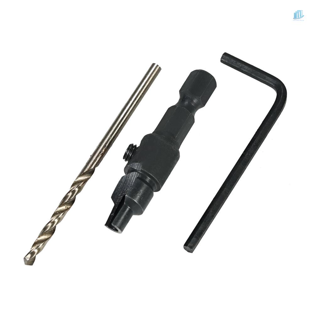 Bộ 5 Mũi Khoan HSS Đầu Lục Giác 1 / 4 inch Chuyên Dụng Cho Chế Biến Gỗ