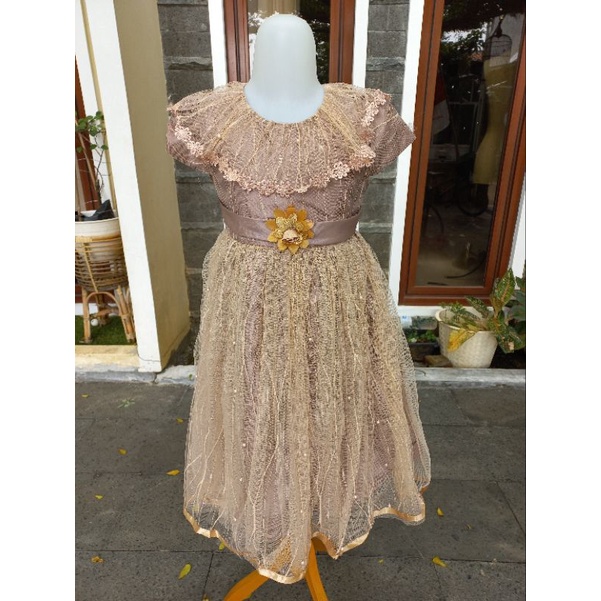 Đầm tutu/Đầm tutu/Đầm Dự Tiệc/Đầm Hồi Giáo Đính Ngọc Trai Cho Bé Gái/Trẻ Em