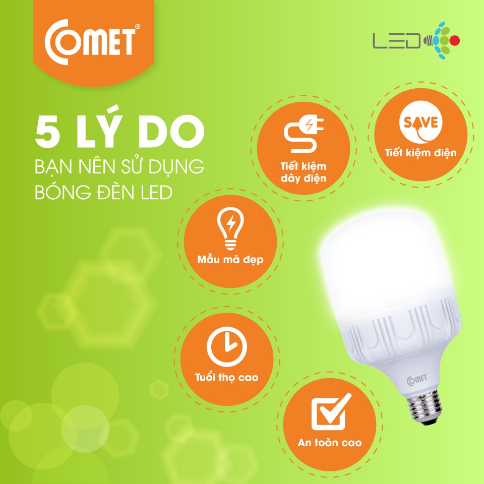 Bóng led 7W Comet CB13-7D/W