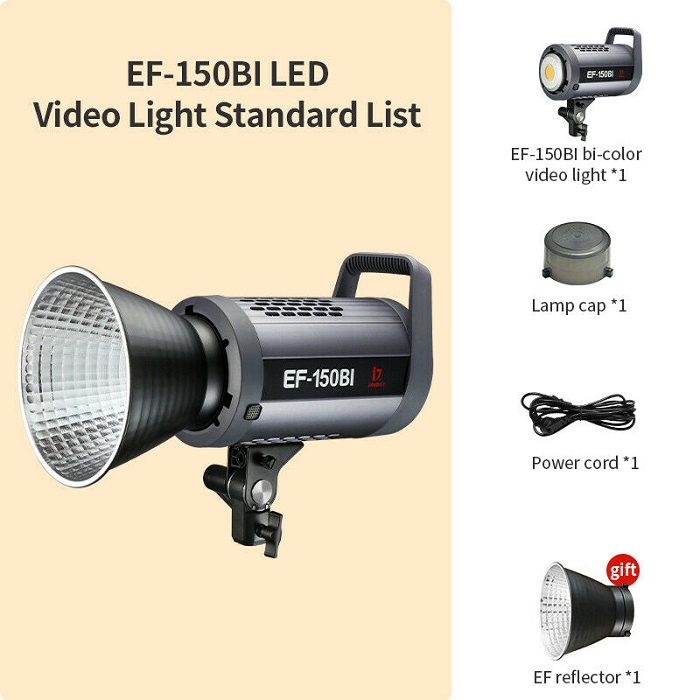 Đèn led studio Jinbei EF150Bi hàng chính hãng, giá tốt