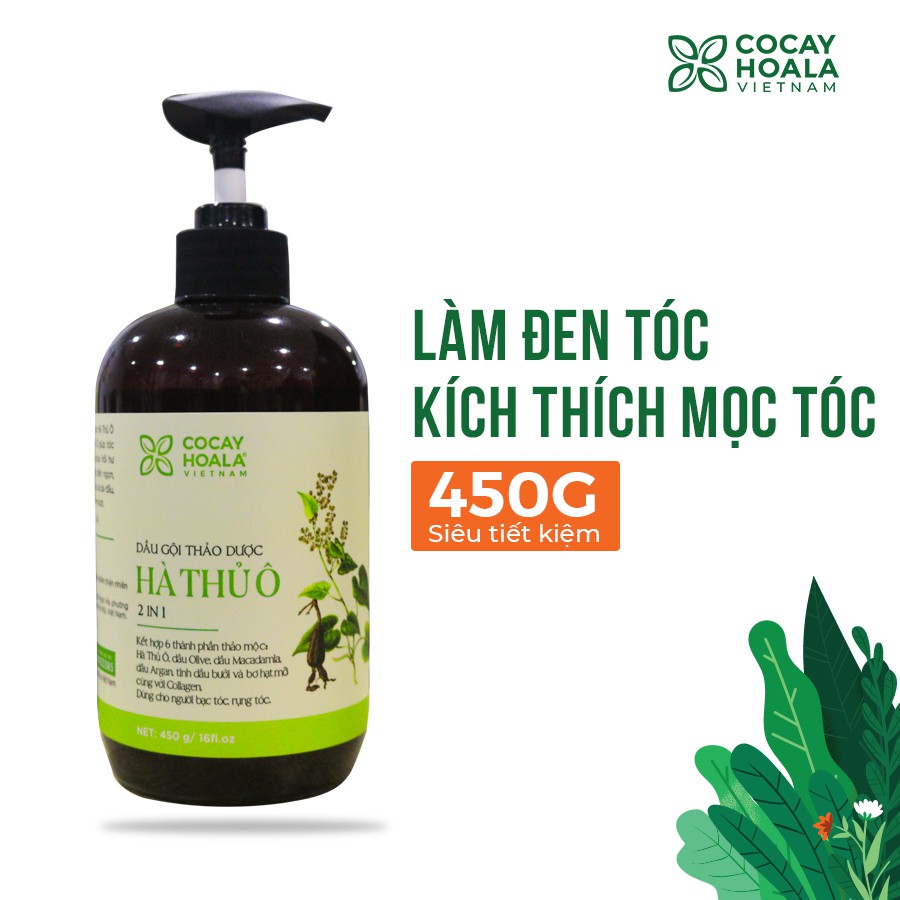 [GIÁ TỐT NHẤT] Dầu Gội Thảo Dược 2in1 Hà Thủ Ô Cocayhoala - Phục hồi tóc hư tổn - Làm chậm quá trình bạc tóc