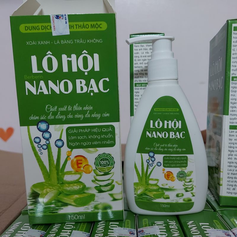 《date 2025-150ml》Dung dịch vệ sinh phụ nữ Lô hội nano bạc