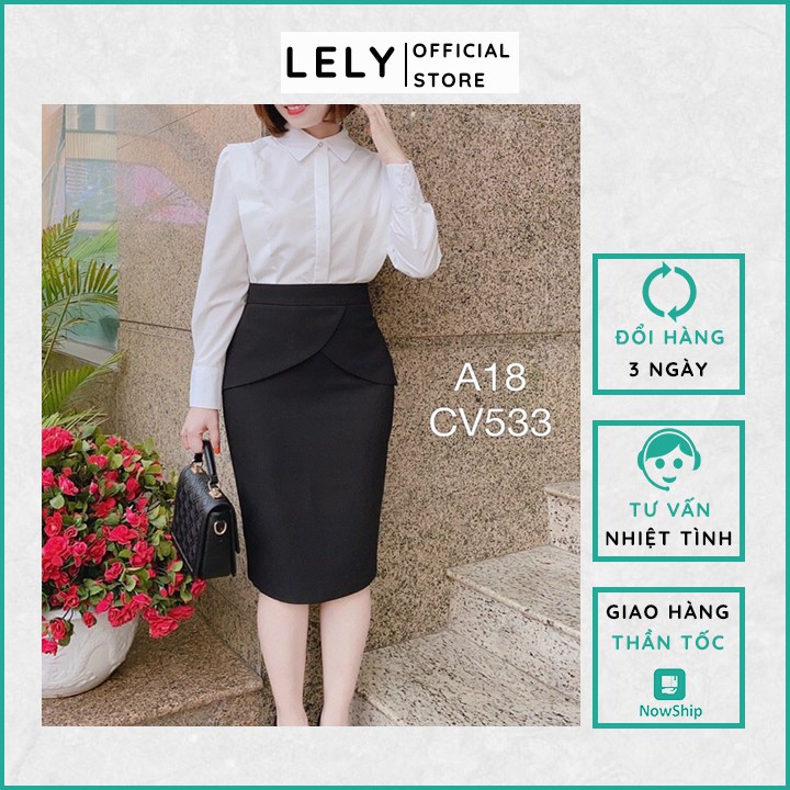 Chân váy bút chì bèo chéo bụng LELY CV 533 Bèo Chéo Bụng ,Nữ Tính, Nhẹ Nhàng