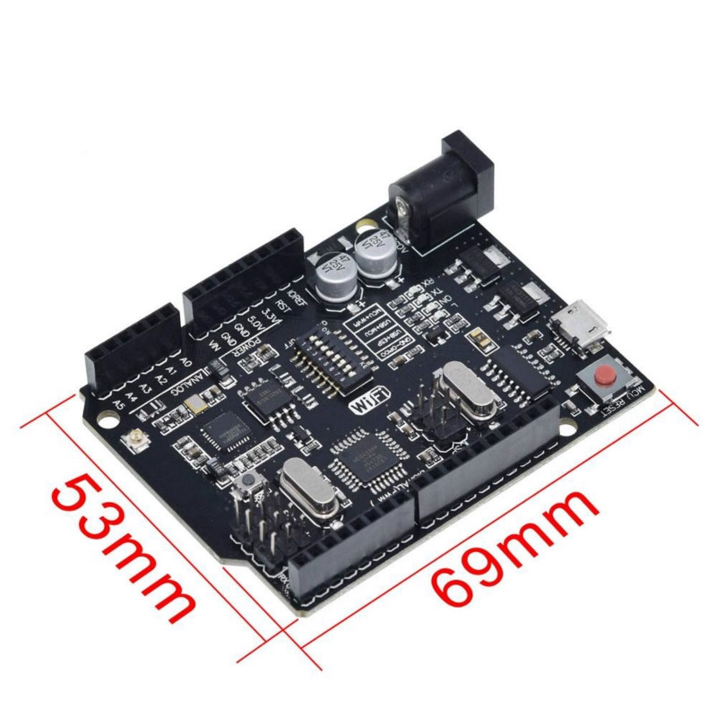 Bảng Mạch Uno + Wifi R3 Atmega328P + Esp8266 32Mb Cho Arduino Uno/Nodemcu/Wettl