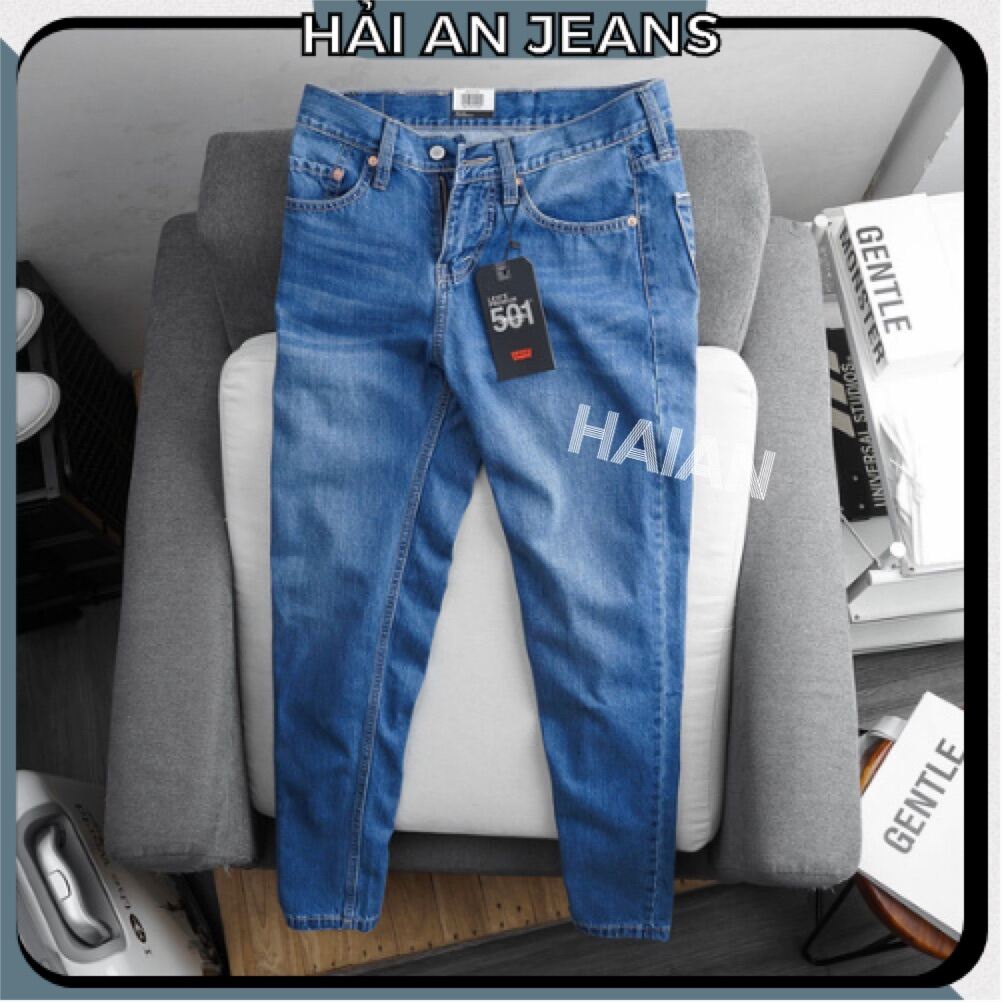 Quần bò nam ống suông Quần jean nam ống rộng hàng cao cấp vnxk