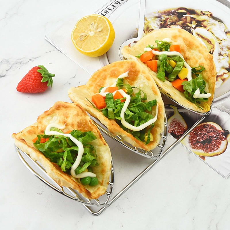 Giá Đỡ Bánh Taco Bằng Thép Không Gỉ 3 Kích Cỡ