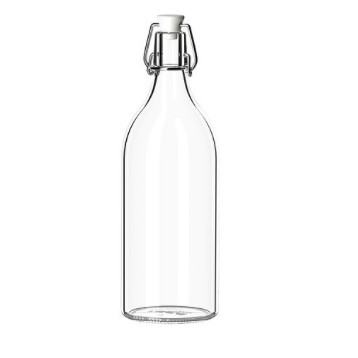 Chai thủy tinh có đai 1L KORKEN ikea chính hãng ( có sẵn)