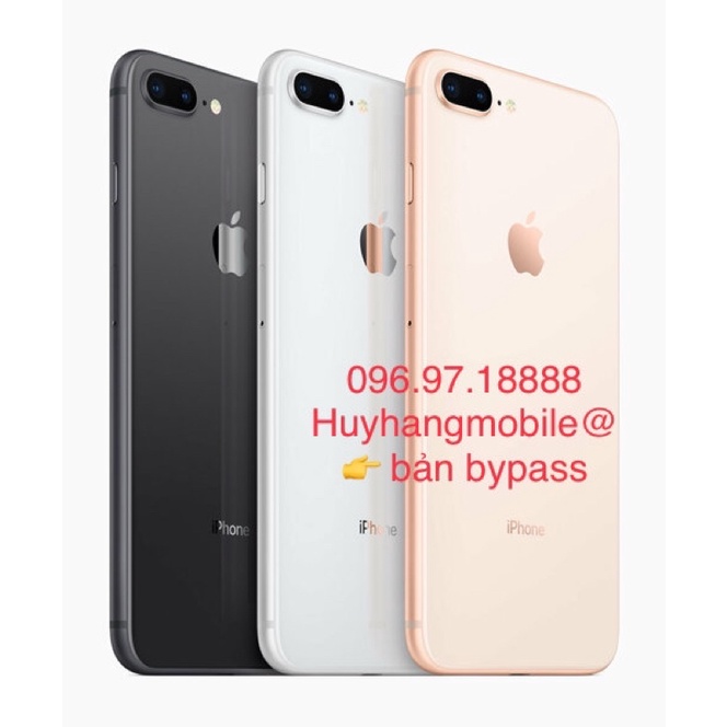 Điện Thoại Apple IPhone 8 Plus 64GB  ( bản bypass dùng sim ) like new đẹp 90-96%.