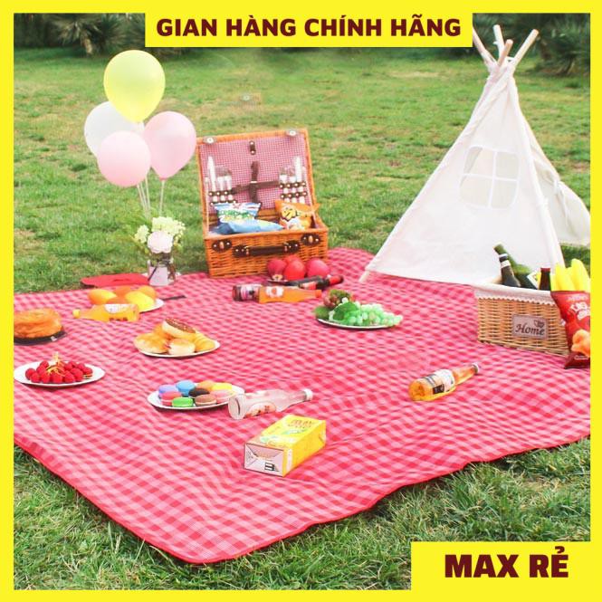 Thảm dã ngoại picnic du lịch, bạt trải picnic cắm trại,đi phượt kết hợp tập yoga gấp gọn sọc kẻ caro giá rẻ