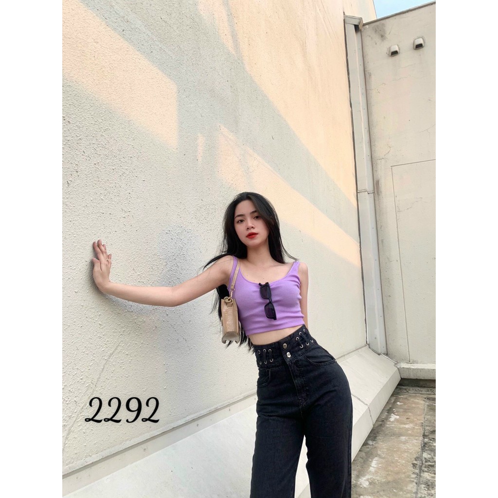 QUẦN JEAN BAGGY CẠP CAO PHỐI LƯNG QUẦN ĐAN DÂY MS 2292 [ CLIP THẬT] [FREESHIP] hàng loại 1, VẢI DÀY