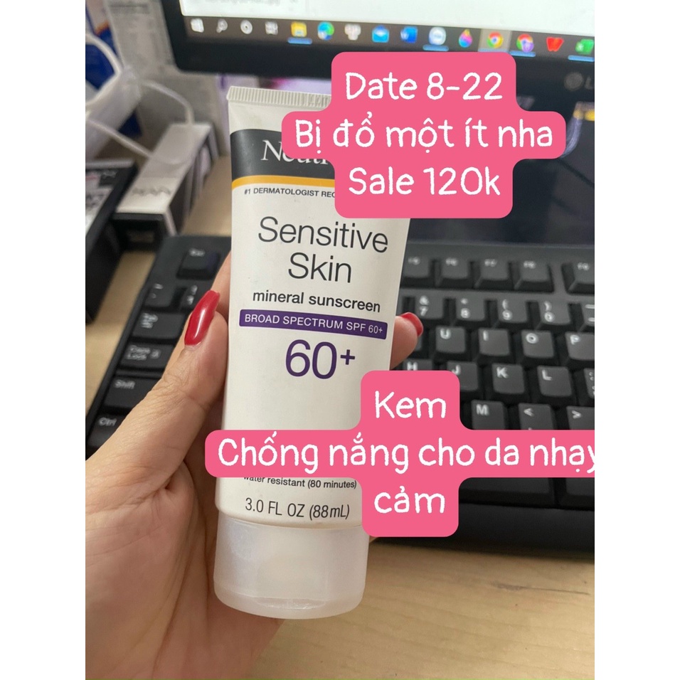 Thanh lý kem chống nắng cho da nhạy cảm sensitive neutrogena