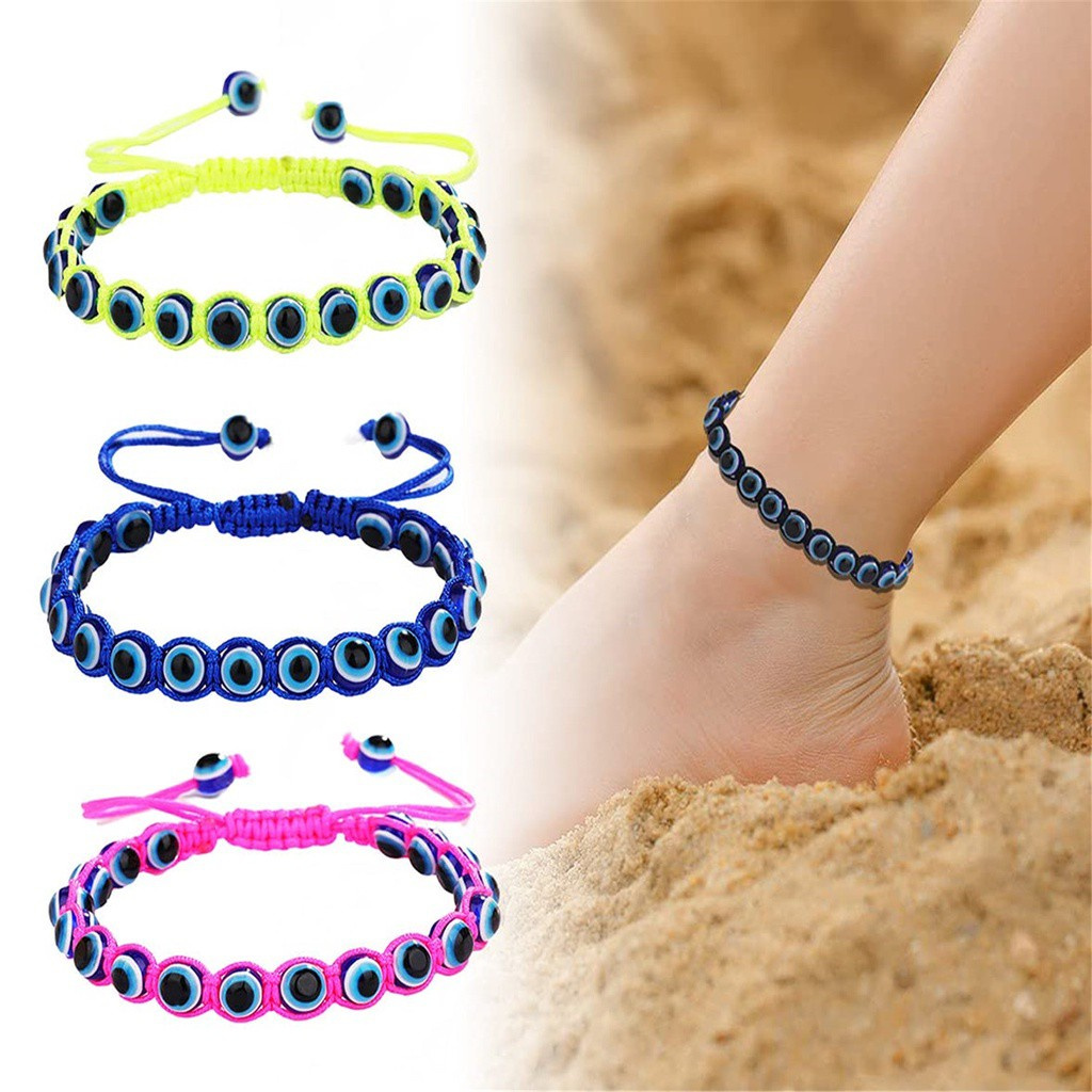 Vòng Đeo Tay May Mắn Màu Đen Đính Mắt Quỷ Thời Trang Dành Cho Nữ