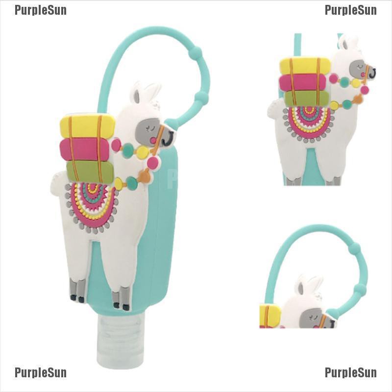 Vỏ bọc Silicon kèm chai đựng dung dịch sát khuẩn tay phong cách hoạt hình dễ thương | BigBuy360 - bigbuy360.vn