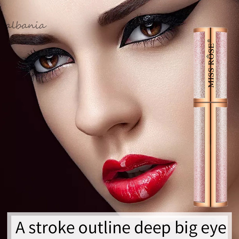 Bút kẻ mắt dạng lỏng MISS ROSE 7ml chống nước nhanh khô không nhòe tiện dụng | BigBuy360 - bigbuy360.vn