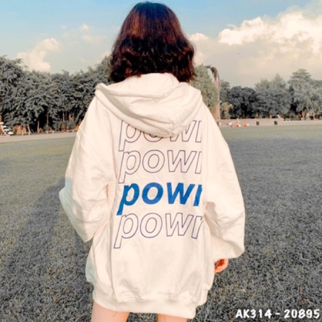 Áo Khoác Nỉ "POWR" Nỉ Hàng QC Dày Dặn Jackets Nữ Nỉ Ngoại Form Rộng Unisex Nam Nữ in POWR - AK3314 | BigBuy360 - bigbuy360.vn