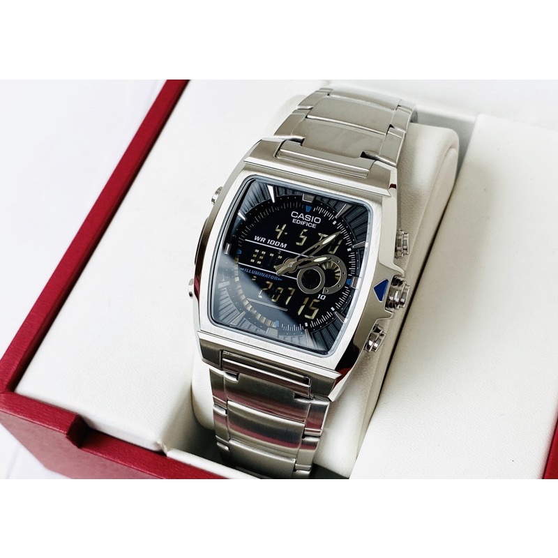 ĐỒNG HỒ NAM CHÍNH HÃNG Casio EFA-120D-1A màn hình kỹ thuật số Analog kiêm nhiệt kế