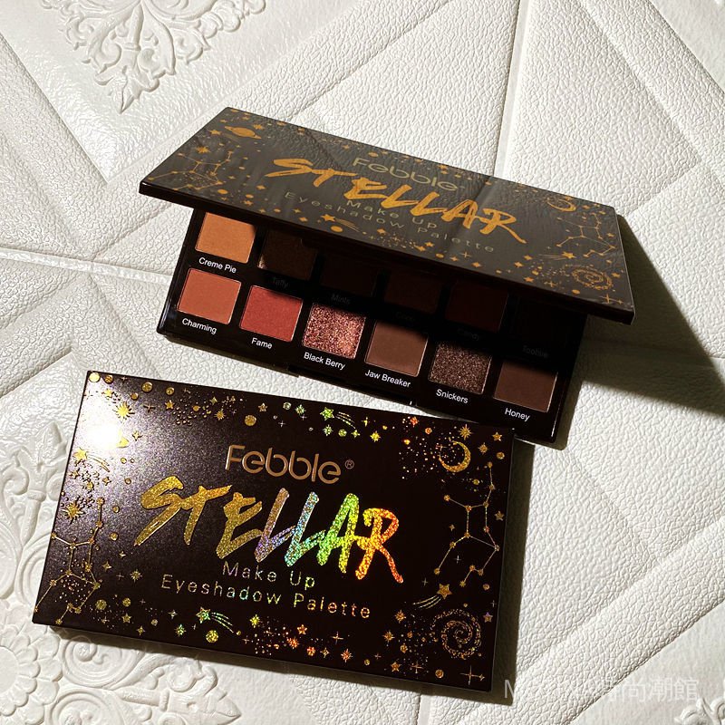 (Hàng Mới Về) Bảng Phấn Mắt Febble 18 Màu Sắc Hiệu Ứng Lì / Ánh Nhũ Kết Hợp Thời Trang | BigBuy360 - bigbuy360.vn
