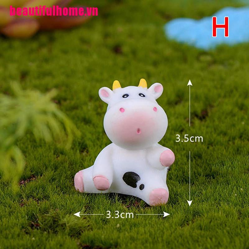 Mô Hình Bò Sữa Mini Trang Trí Nhà Búp Bê