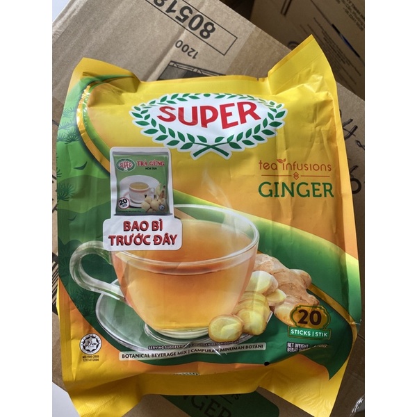 Trà gừng hòa tan super 400g( 20gx 20 gói)